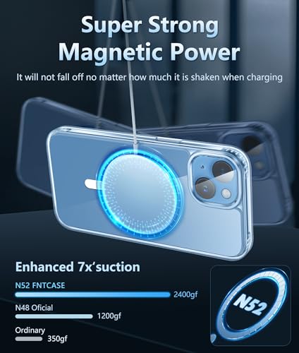 FNTCASE iPhone 14 Clear Magnetic Phone Case