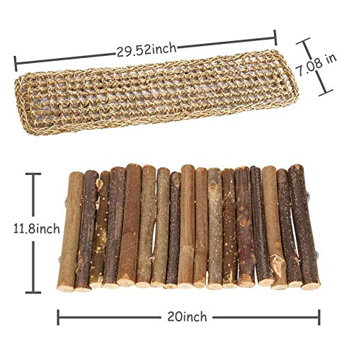 Kathson Wooden Bearded Dragon Hammock and Hideout