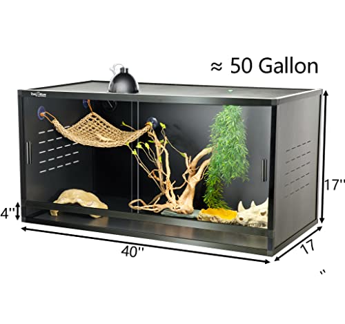 50 Gallon Bearded Dragon Tank with Sliding Doors