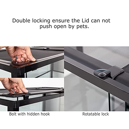 Repti Zoo 30 Gallon Glass Terrarium for Reptiles