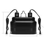 Aiicioo Dual Reptile Light Fixture for Bearded Dragons