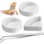 4-Piece Food and Water Bowl Set for Reptiles