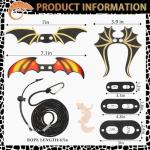 Bearded Dragon Leash and Harness Set with Wings