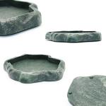 SLSON Small Green Reptile Feeder Bowl for Dragons