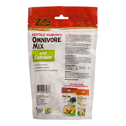 Zilla Munchies Omnivore Mix with Calcium, 4 oz