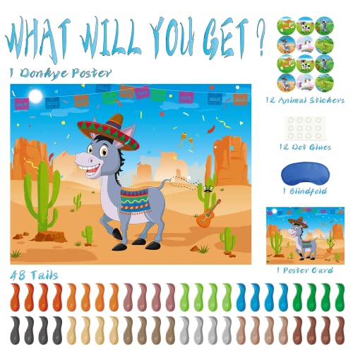 Pin the Tail on the Donkey Fiesta Game
