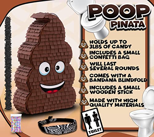Hilarious Poop Pinata 4-Piece Party Set