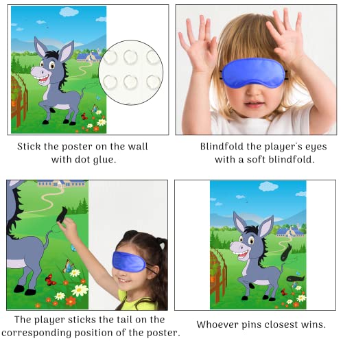 Pin the Tail on the Donkey Game for Kids