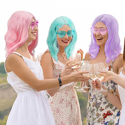Colorful Wig Set with Sunglasses for Parties