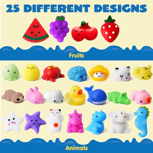 25 Pack Mini Mochi Squishy Toys for Kids