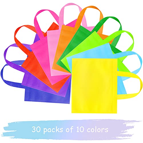 Rainbow Party Favor Bags - 30 Pack for Kids