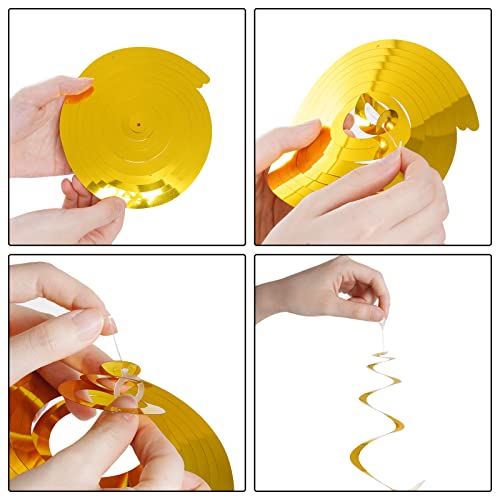 Colorful Foil Swirl Decorations - 28 Pack