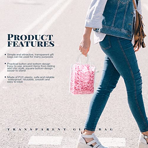 24 Pack Clear Gift Bags with Handles