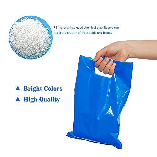 40PCS Sturdy Blue Plastic Party Gift Bags