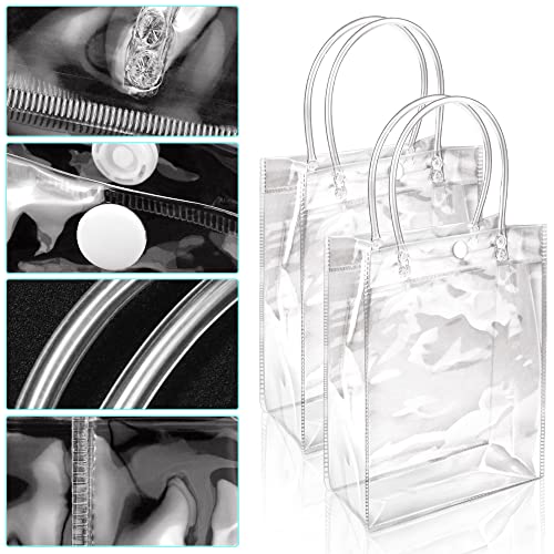 24 Pack Clear Gift Bags with Handles