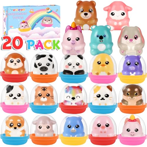 20 Pack Kawaii Squishy Animal Toys for Parties