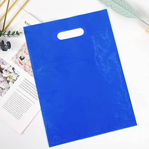 40PCS Sturdy Blue Plastic Party Gift Bags