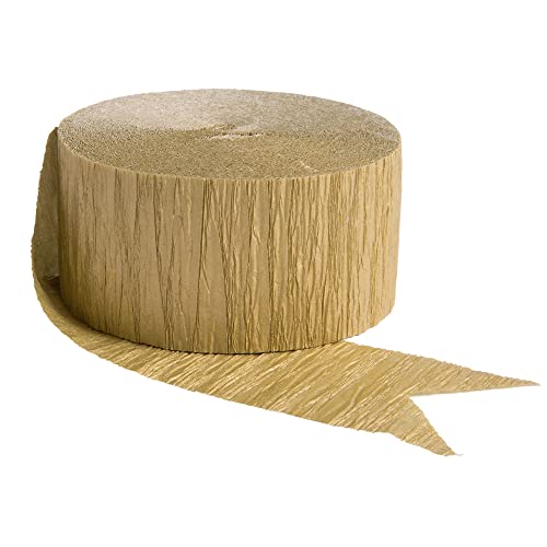 Gold Crepe Paper Roll - 81' for Party Decor