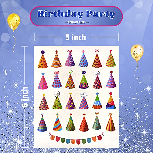 Glittery Birthday Stickers - 300+ Fun Themes!
