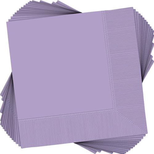 Lavender 2-Ply Beverage Napkins - 40 Count
