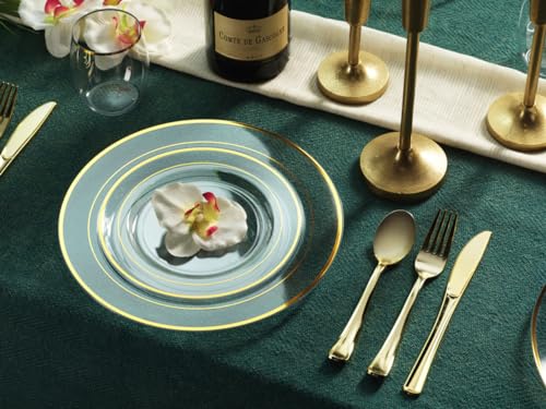 Gold Disposable Dinnerware Set for 25 Guests