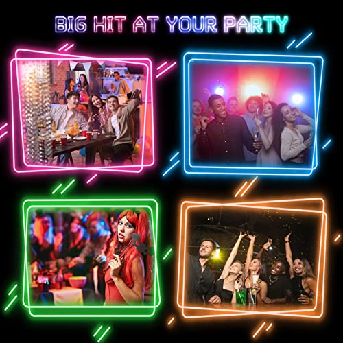 100 Pack Neon Glow Plastic Party Cups