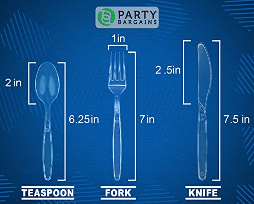 Clear Disposable Cutlery Set - 360 Pieces