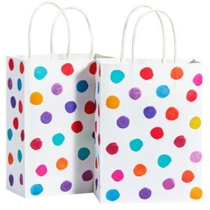 24 Pack Polka Dot Party Favor Bags
