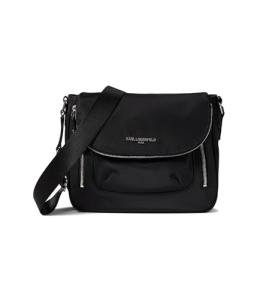 KARL LAGERFELD Paris Black/Silver Women's Messenger Bag