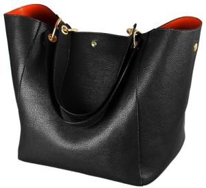 Elegant Large Black Tote Bag for Women