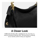 COACH Cary Pebbled Leather Shoulder Bag, Black