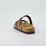 CUSHIONAIRE Women's Luna Slide Sandals, Brown, 39 EU