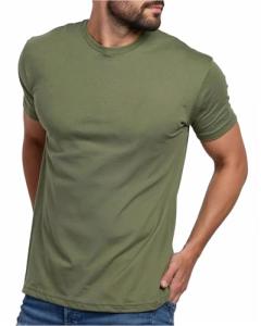 Men's Modern Olive Green Crew Neck T-shirt
