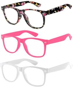 Kids' Floral Print UV Protection Glasses - 3 Pairs