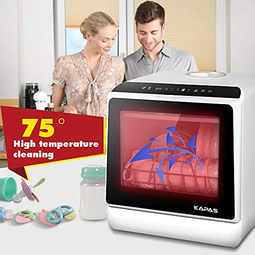 Portable Countertop Dishwasher with 5 Washing Programs