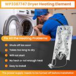 Dryer Heating Element Replacement for Whirlpool, Kenmore