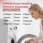 279838 Dryer Heating Element for Whirlpool, Maytag, Kenmore