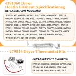 Whirlpool Kenmore Dryer Heating Element WP4391960