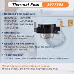 3387134 Thermostat & 3392519 Thermal Fuse for Dryers