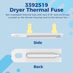 3392519 Dryer Thermal Fuse Replacement - 3-Pack