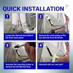 BlueStars 3392519 Dryer Thermal Fuse for Kenmore