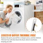 2 Pack WP3392519 Dryer Thermal Fuse Replacement