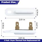 Dryer Thermal Fuse Replacement for Whirlpool, Kenmore, Maytag 3-Pack