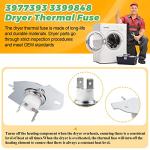 Dryer Thermal Fuse Replacement for Whirlpool Kenmore
