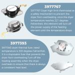 Dryer Thermal Fuse & Thermostat Set for Whirlpool