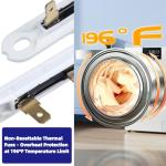 Dryer Thermal Fuse Replacement for Whirlpool, Kenmore, Maytag 3-Pack