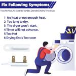 Dryer Thermal Fuse Replacement for Whirlpool, Kenmore, Maytag 3-Pack