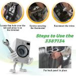 Dryer Thermostat and Thermal Fuse Kit for Whirlpool