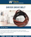 Whirlpool Dryer Drum Belt 341241 Replacement Part