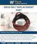 Whirlpool Dryer Drum Belt 341241 Replacement Part